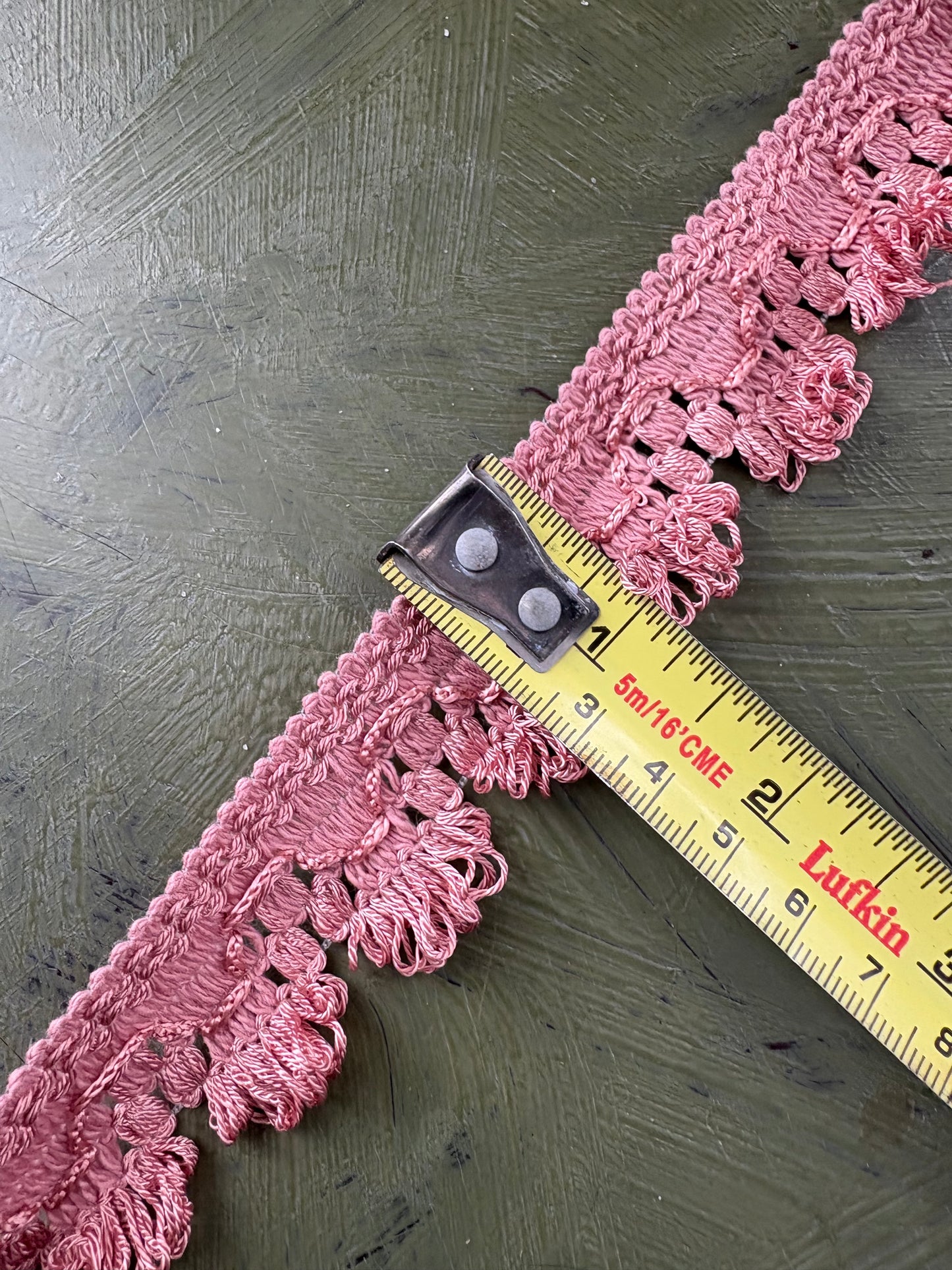 PINK FRINGE TRIM - by the meter