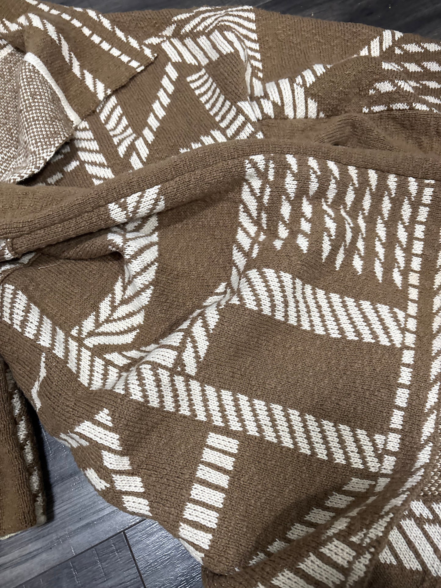BROWN CARDIGAN - XLARGE