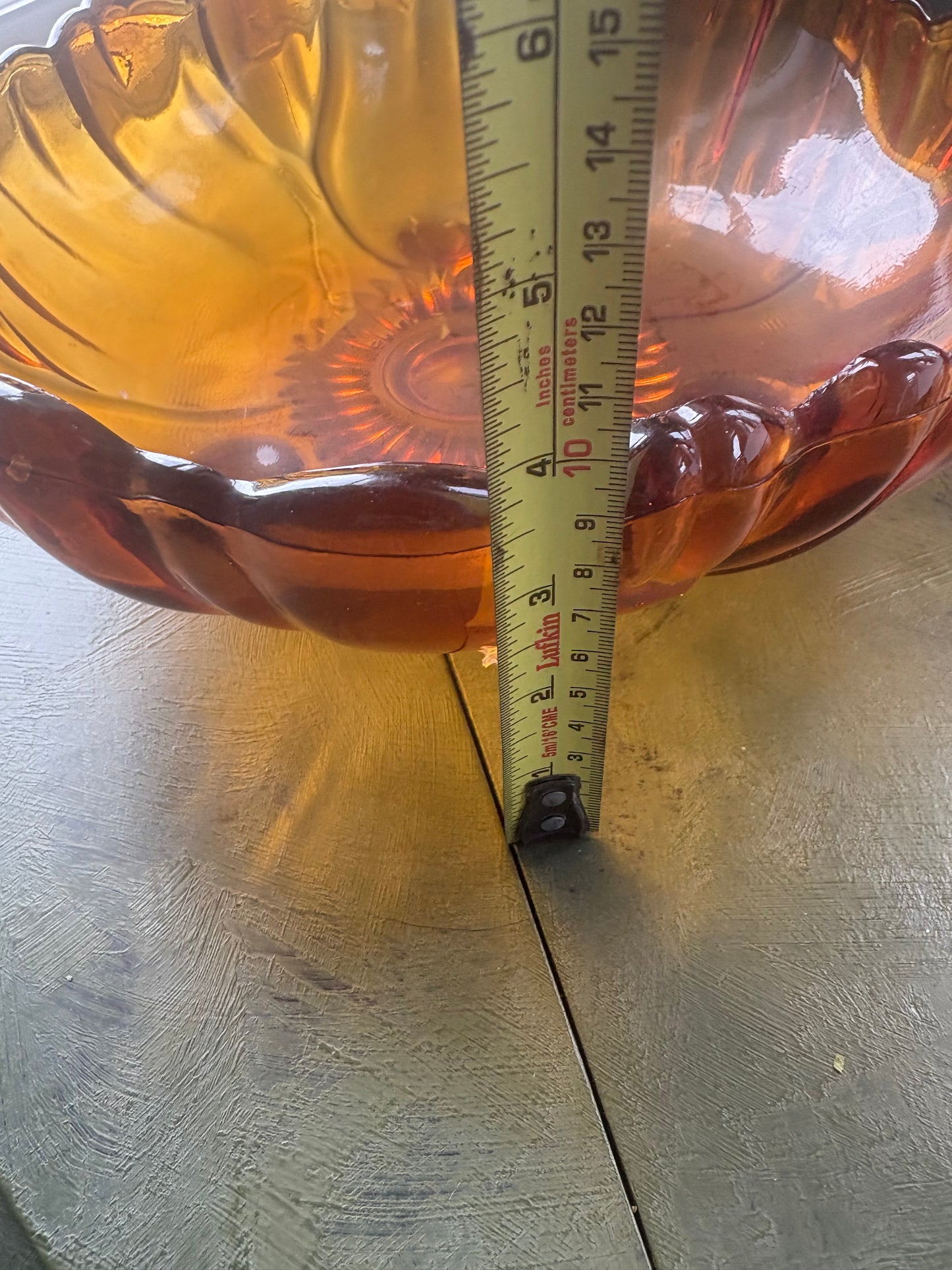 AMBER GLASS BOWL