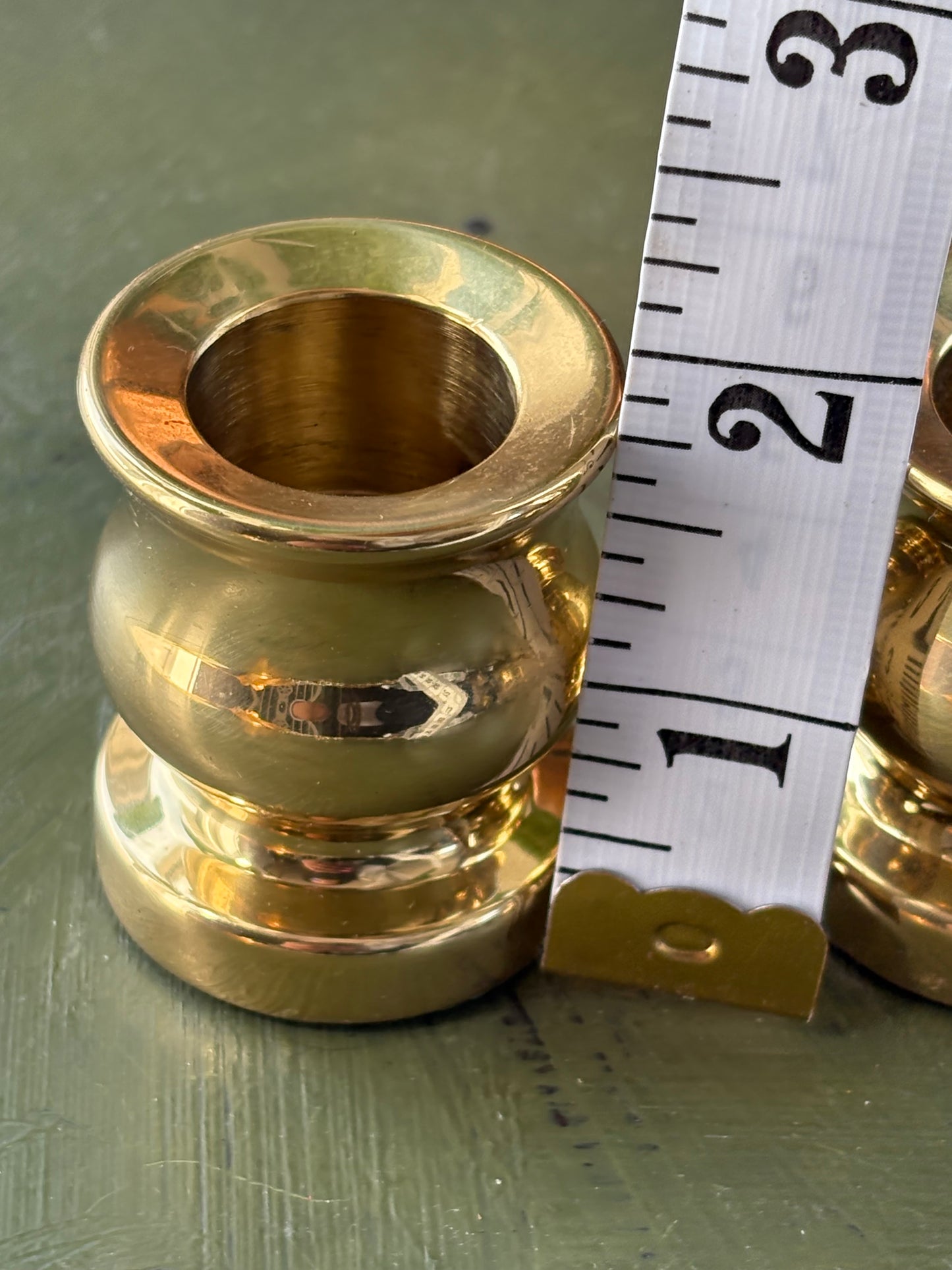 WEIGHTED BRASS CANDLE HOLDERS