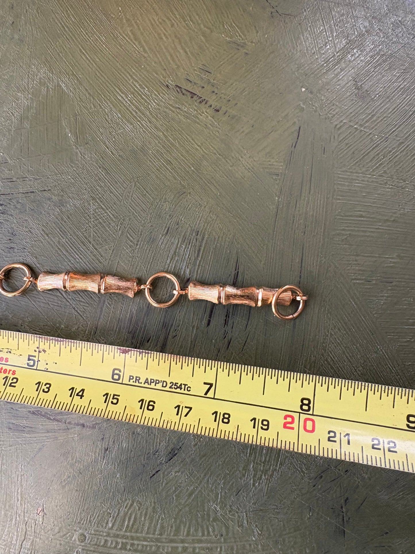 GOLD TONE BAMBOO BRACELET