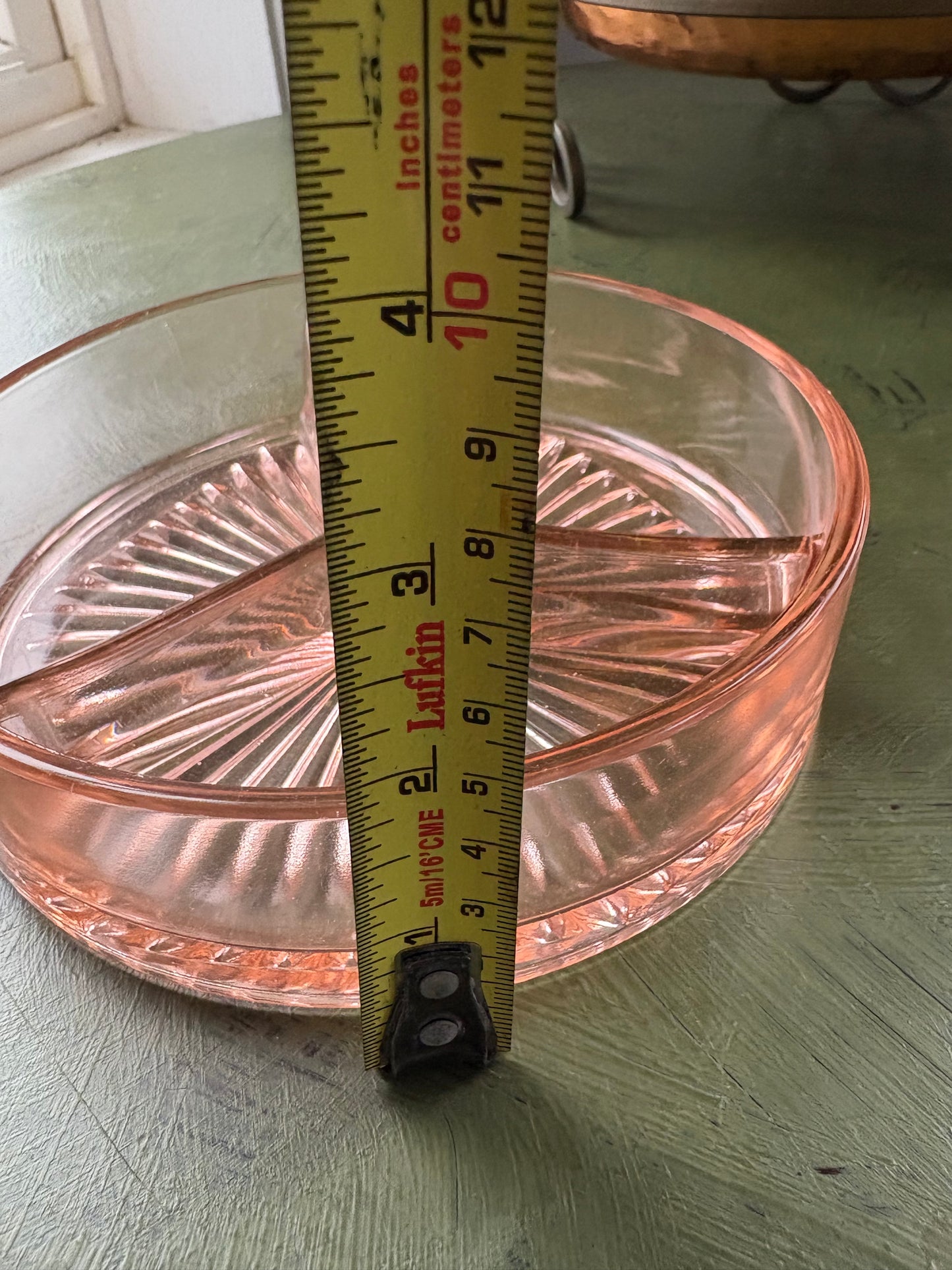 PINK DEPRESSION GLASS TRINKET BOWL