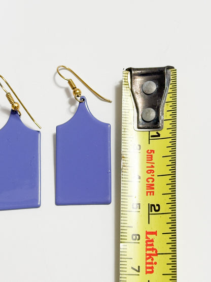 PURPLE TAG EARRINGS