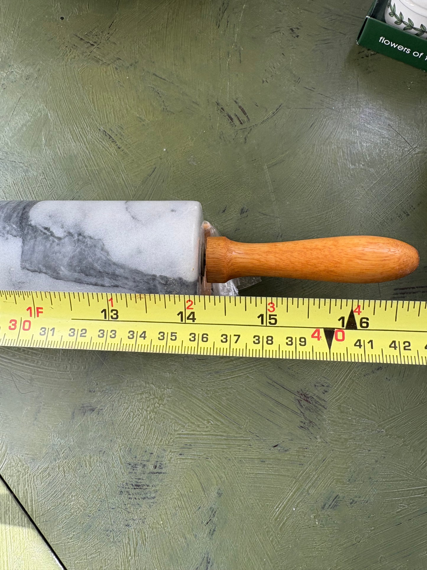 MARBLE ROLLING PIN W STAND