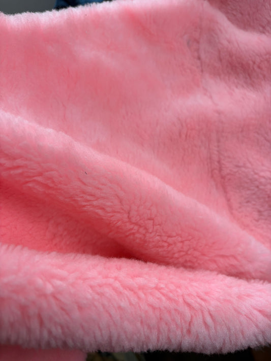 FURRY PINK FABRIC 50" x 25"