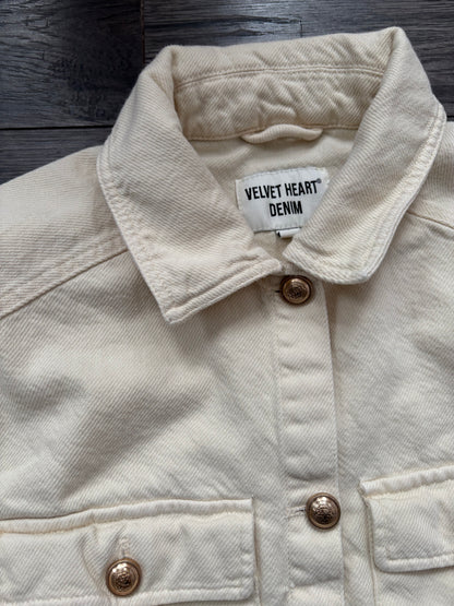OFF WHITE DENIM JACKET - SMALL