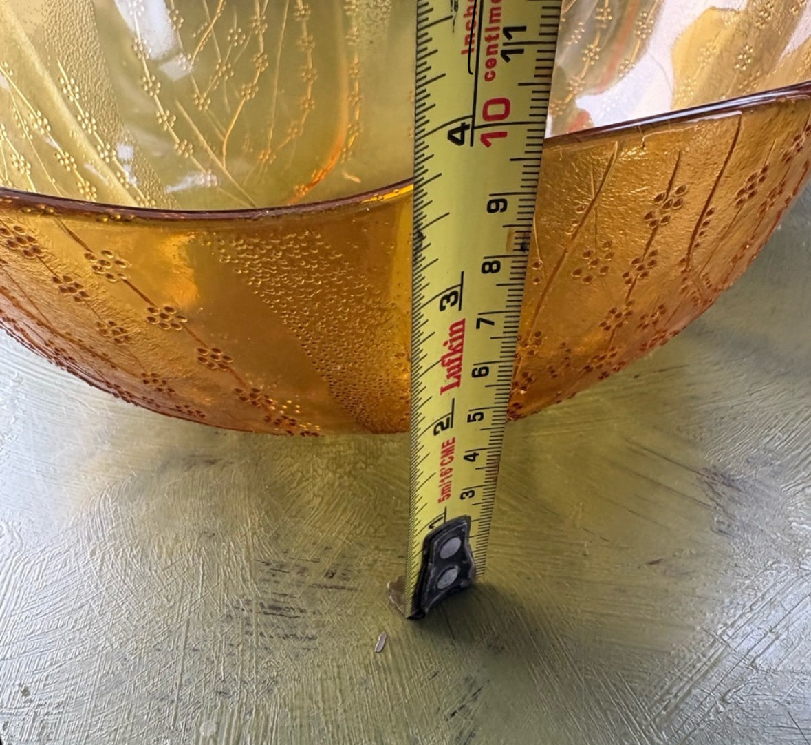 AMBER GLASS BOWL
