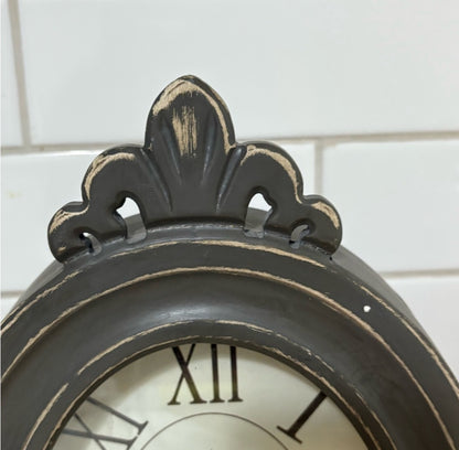 GREY TABLE CLOCK