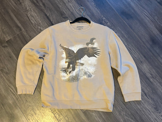BEIGE EAGLE CREWNECK - MED