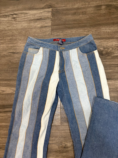 Y2K STRIPED DENIM PANTS - SZ. 7
