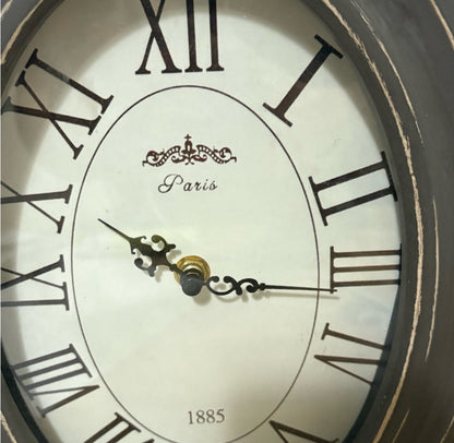 GREY TABLE CLOCK