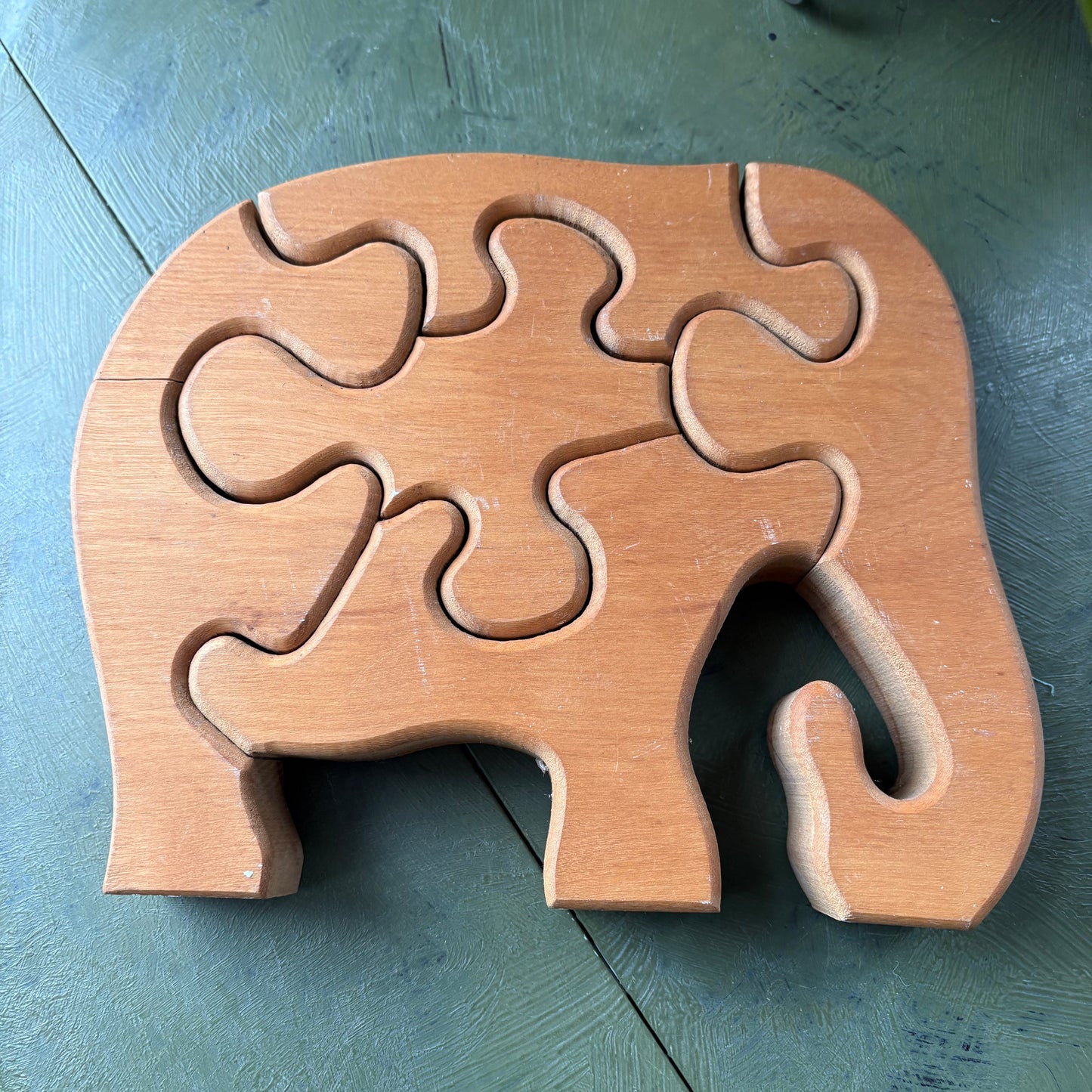 WOOD ELEPHANT PUZZLE