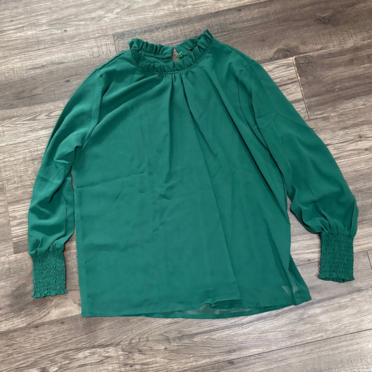 EMERALD GREEN BLOUSE - LARGE