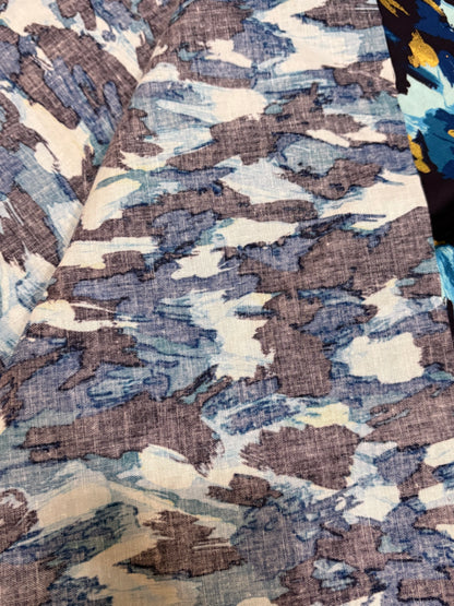 BLUE & GOLD FABRIC 44" x 18"