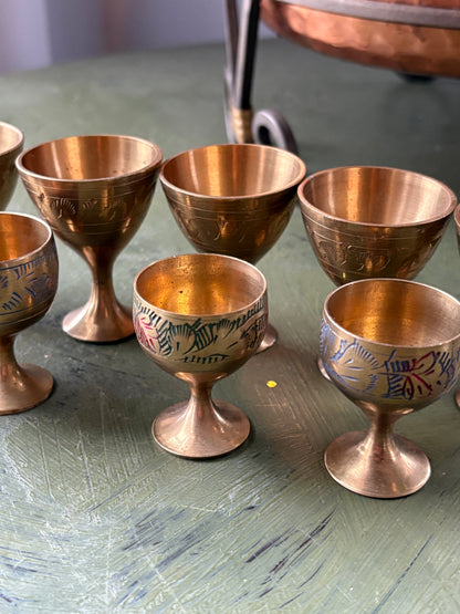 MINI BRASS GOBLETS
