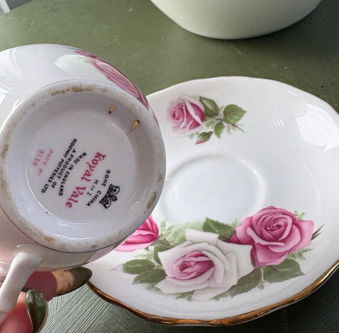 PINK ROSE TEA CUP
