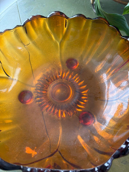 AMBER GLASS BOWL