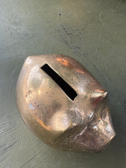 BRASS PIGGY BANK