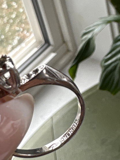 925 STERLING SILVER RING - SZ. 8