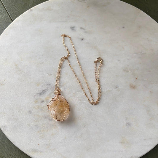 WRAPPED STONE NECKLACE