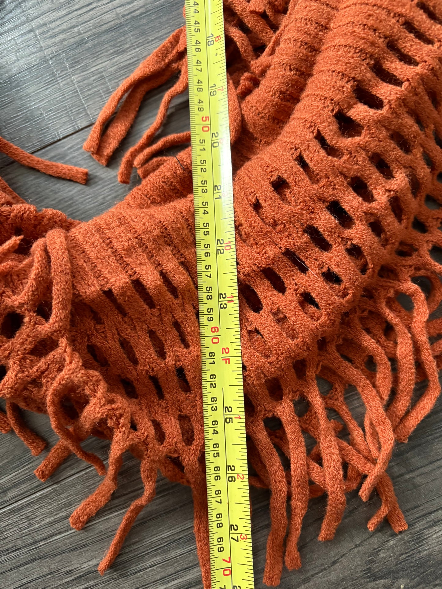 COPPER FRINGE SCARF