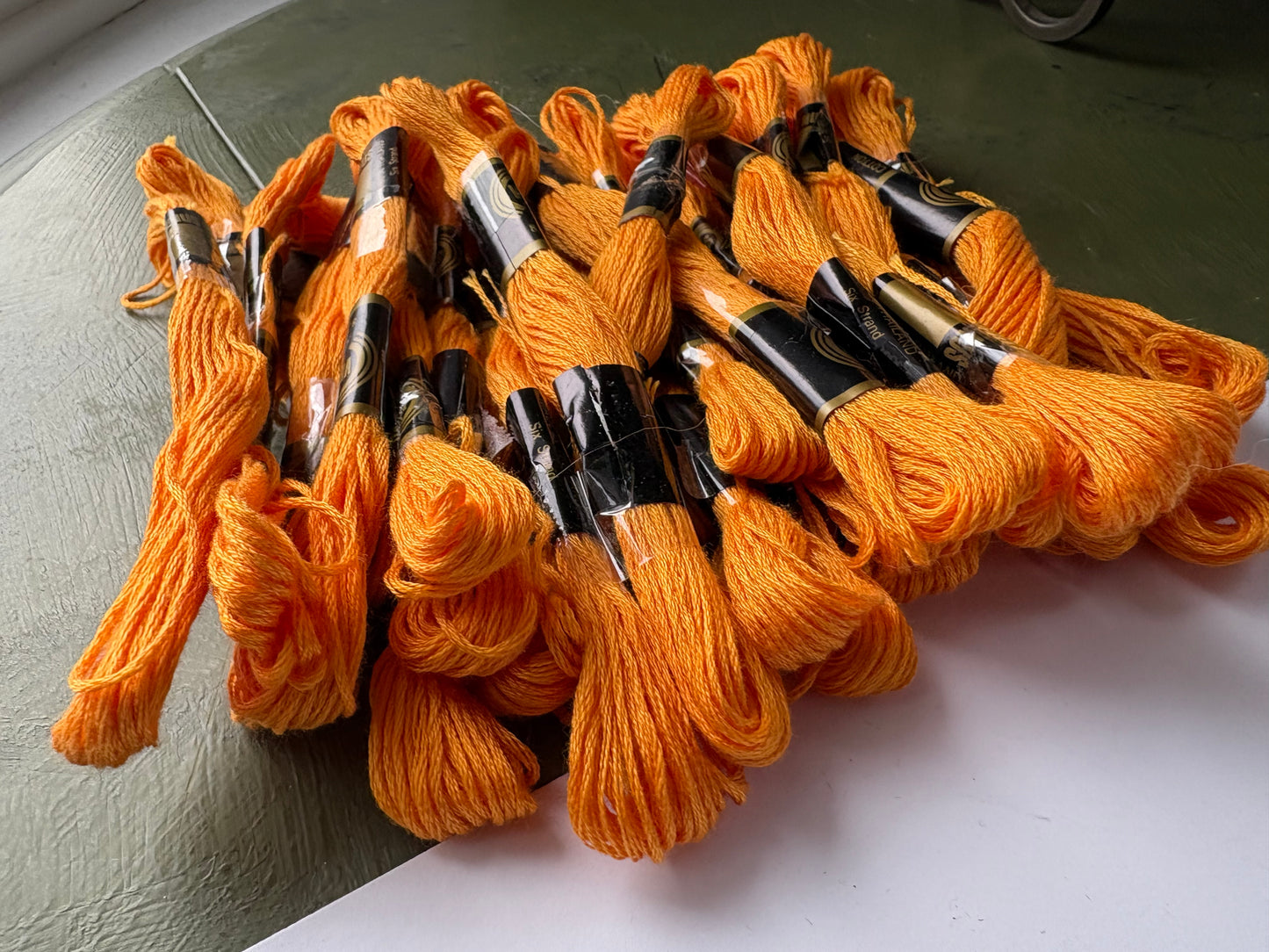 ORANGE EMBROIDERY THREAD