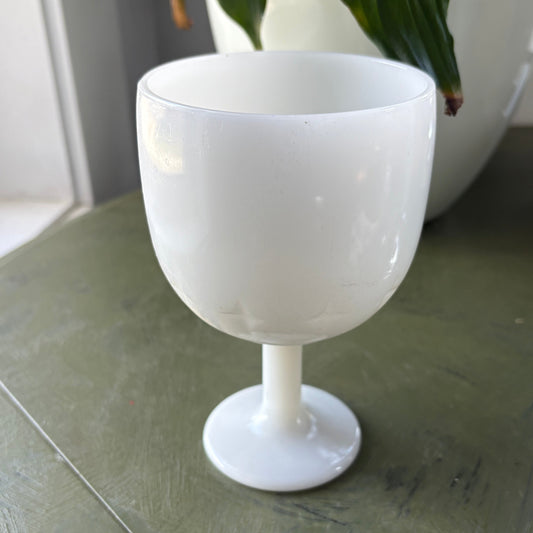 MILK GLASS GOBLET