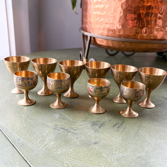 MINI BRASS GOBLETS
