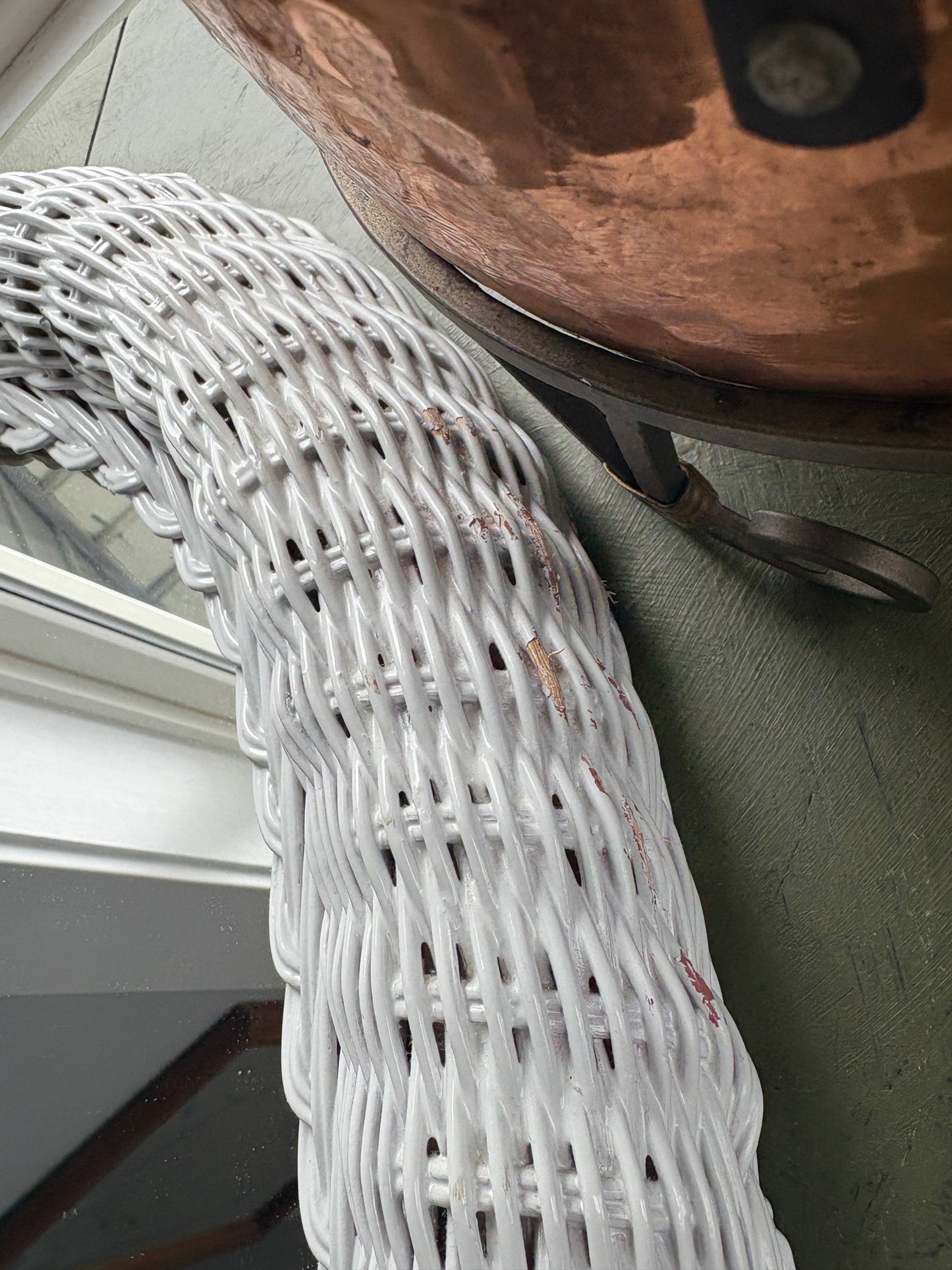 WICKER WALL MIRROR