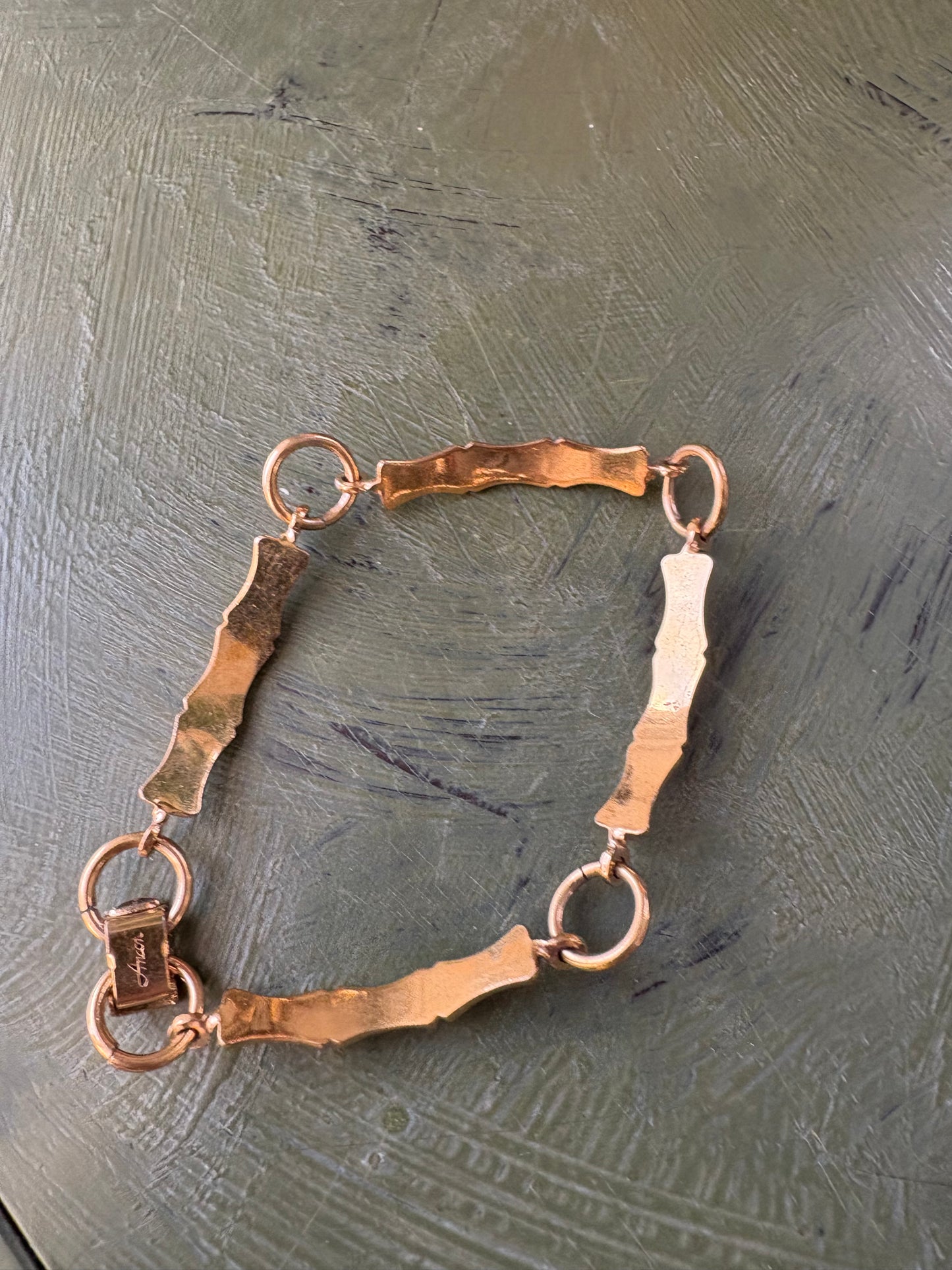 GOLD TONE BAMBOO BRACELET
