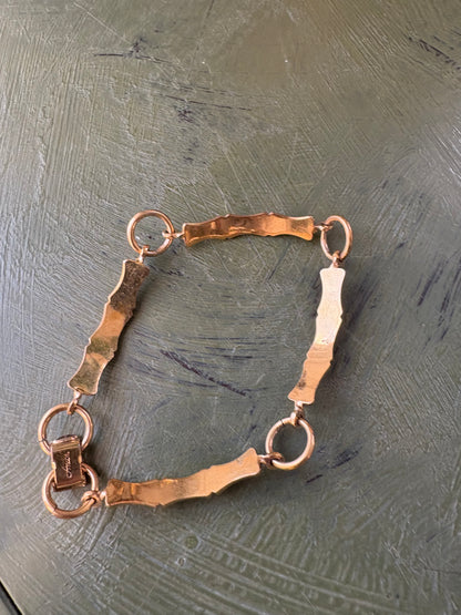 GOLD TONE BAMBOO BRACELET