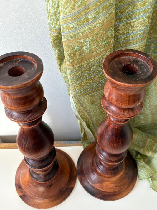 WOOD CANDLE HOLDERS