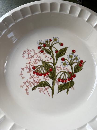 GOOSEBERRY CERAMIC PIE PLATE