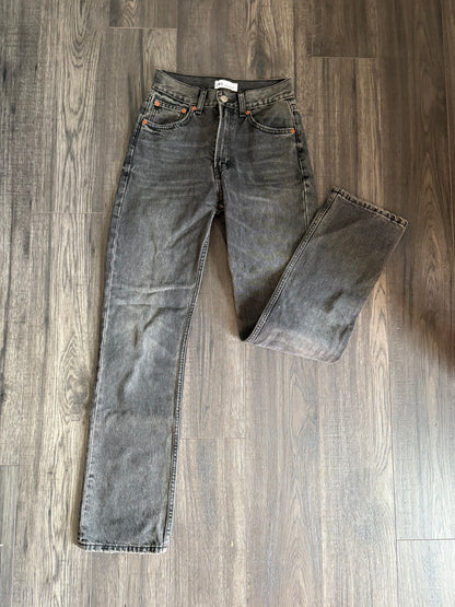 ZARA GREY DENIM PANTS - SZ. 2