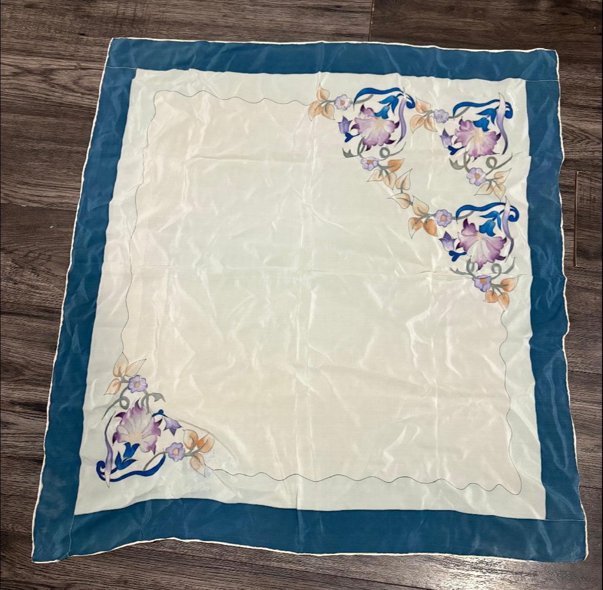 BLUE FLORAL SCARF