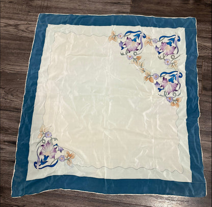 BLUE FLORAL SCARF