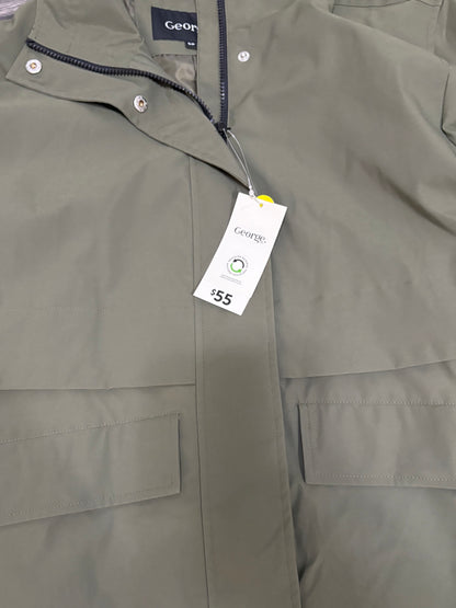 OLIVE RAIN JACKET - SMALL