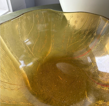 AMBER GLASS BOWL