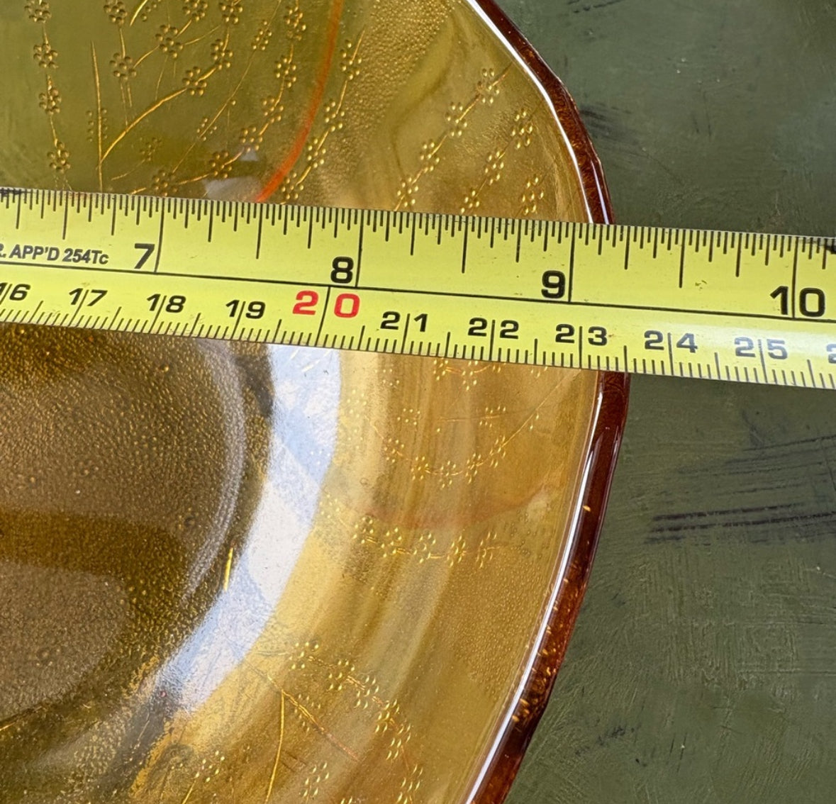 AMBER GLASS BOWL