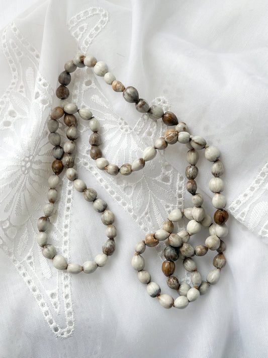GREY BEAD NECKLACE