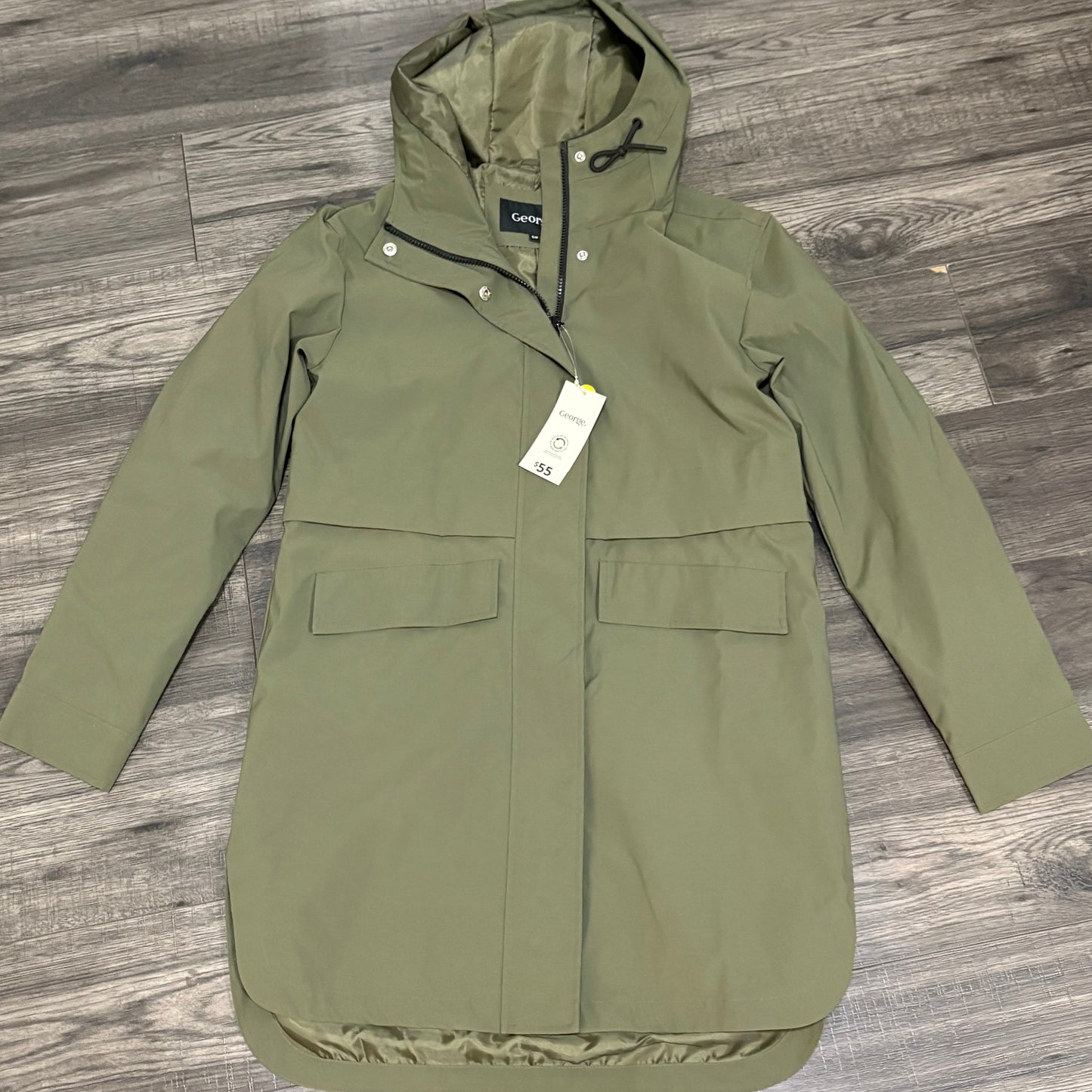 OLIVE RAIN JACKET - SMALL