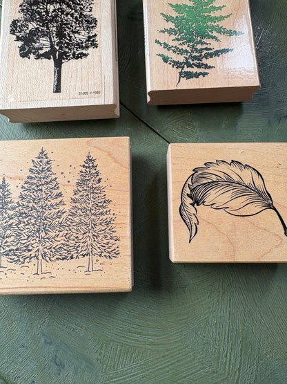 NATURE THEME RUBBER STAMPS