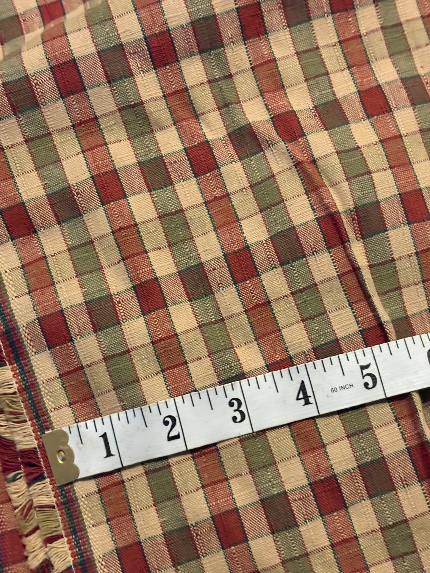 PLAID UPHOLSTERY FABRIC 90" x 56"