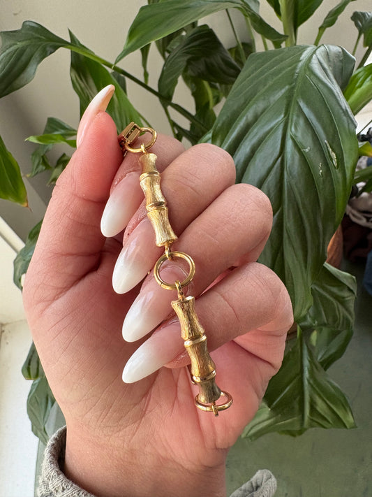 GOLD TONE BAMBOO BRACELET