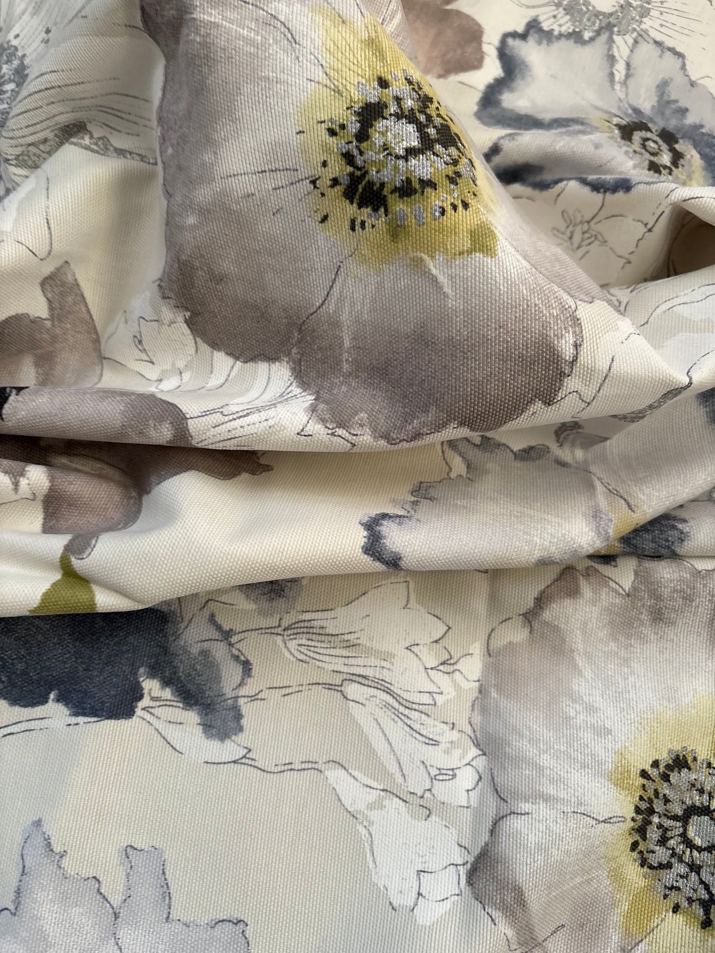 FLORAL CANVAS FABRIC - 44" x 50"