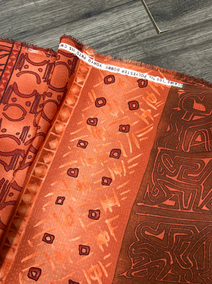 ORANGE PATTERNED FABRIC 44" x 165"