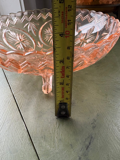 PINK DEPRESSION GLASS BOWL