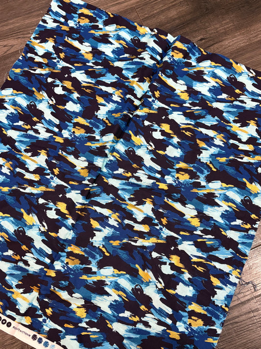 BLUE & GOLD FABRIC 44" x 18"