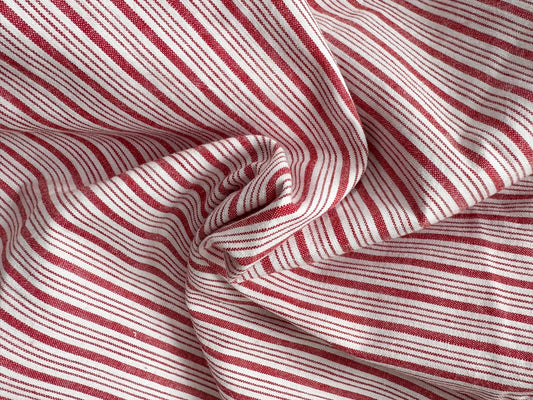 RED/WHITE STRIPED FABRIC 60" x 44"