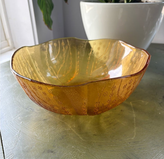 AMBER GLASS BOWL